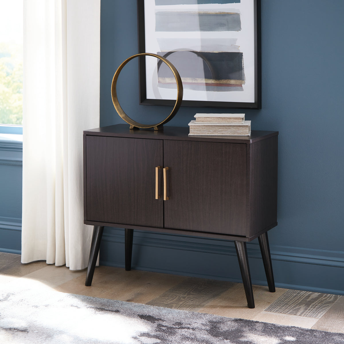 Hoover Furniture Outlet - Ashley Furniture - Orinfield Accent Cabinet - Accent Cabinet / Dark Brown - A4000399