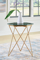 Hoover Furniture Outlet - Ashley Furniture - Engelton Accent Table - Accent Table / Green/Gold - A4000526