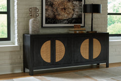 Hoover Furniture Outlet - Ashley Furniture - Cliffiings Accent Cabinet - Accent Cabinet / Black/Natural - A4000575