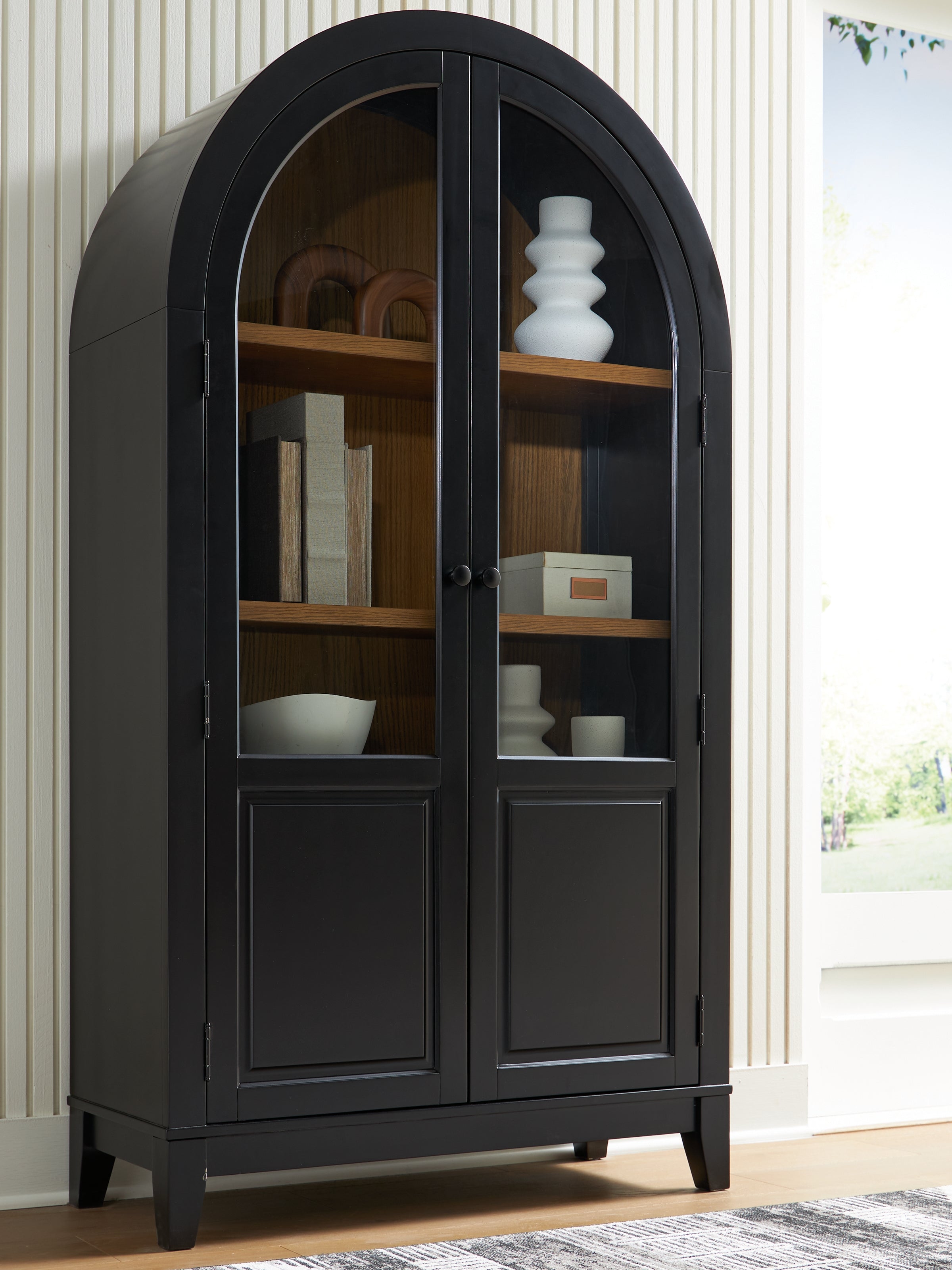 Hoover Furniture Outlet - Ashley Furniture - Dagandale Accent Cabinet - Accent Cabinet / Black/Natural - A4000599