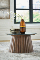 Hoover Furniture Outlet - Ashley Furniture - Ceilby Accent Coffee Table - Accent Cocktail Table / Black/Brown - A4000601