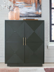 Hoover Furniture Outlet - Ashley Furniture - Geirwood Accent Cabinet - Accent Cabinet / Dark Green - A4000676