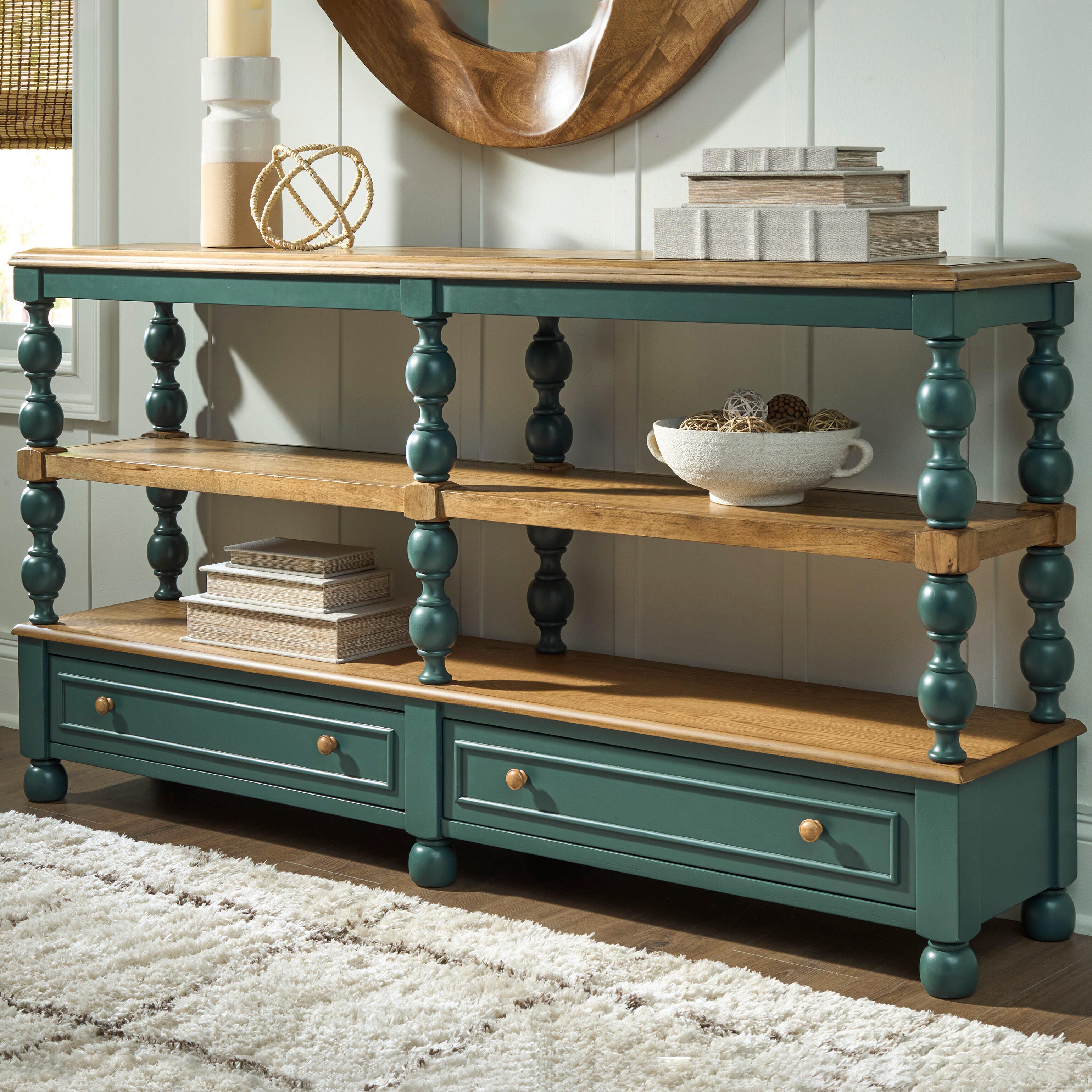 Hoover Furniture Outlet - Ashley Furniture - Finnworth Console Sofa Table - Console Sofa Table - A4000734