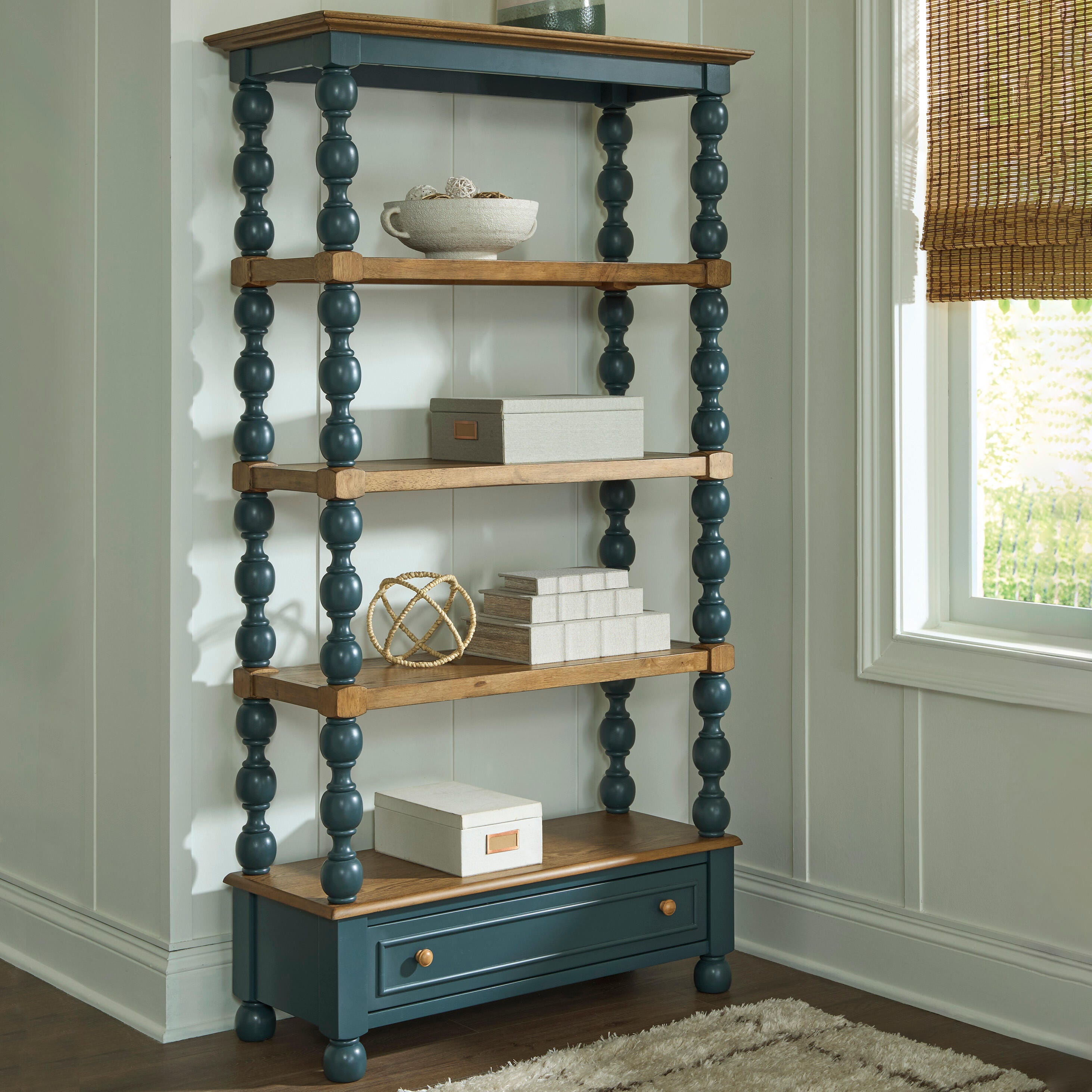 Hoover Furniture Outlet - Ashley Furniture - Finnworth 70" Bookcase - Bookcase - A4000735