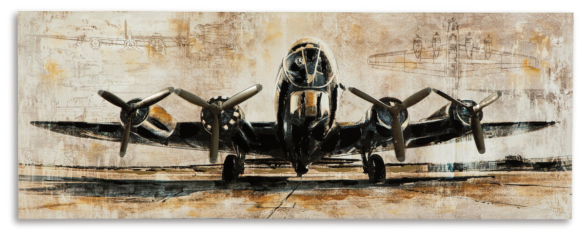 Hoover Furniture Outlet - Ashley Furniture - Kalene Wall Art - Wall Art / Brown/Black - A8000152