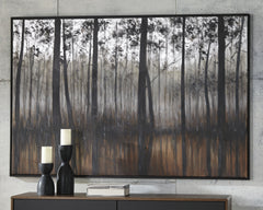 Hoover Furniture Outlet - Ashley Furniture - Philyra Wall Art - Wall Art / Black/Orange/Silver - A8000253