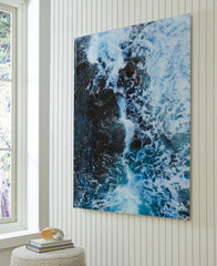 Hoover Furniture Outlet - Ashley Furniture - Clemick Wall Art - Wall Art / Turquoise - A8000422