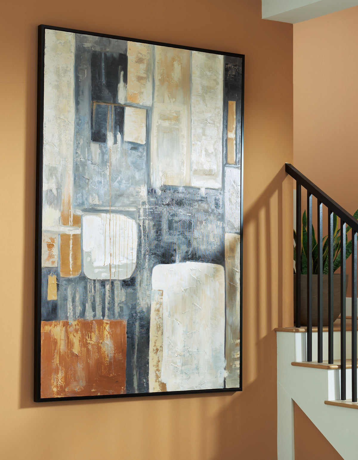 Hoover Furniture Outlet - Ashley Furniture - Howford Wall Art - Wall Art / Brown/Black/Gray - A8000426