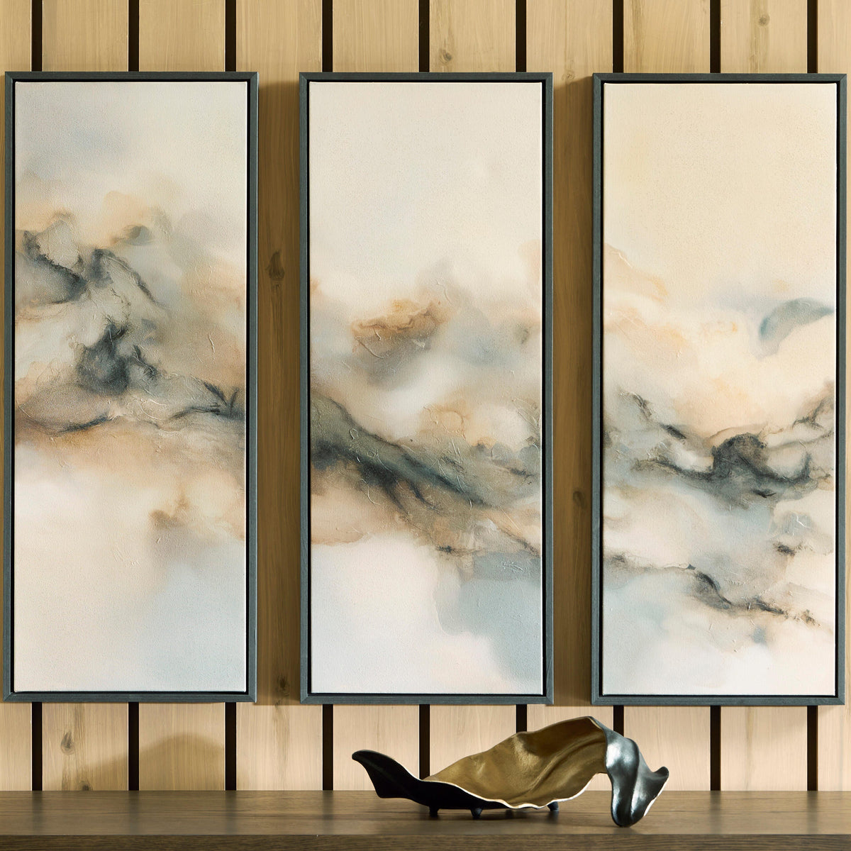 Hoover Furniture Outlet - Ashley Furniture - Larrondale Wall Art (Set of 3) - Wall Art Set (3/CN) - A8000556