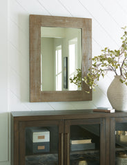 Hoover Furniture Outlet - Ashley Furniture - Waltleigh Accent Mirror - Accent Mirror / Distressed Brown - A8010277