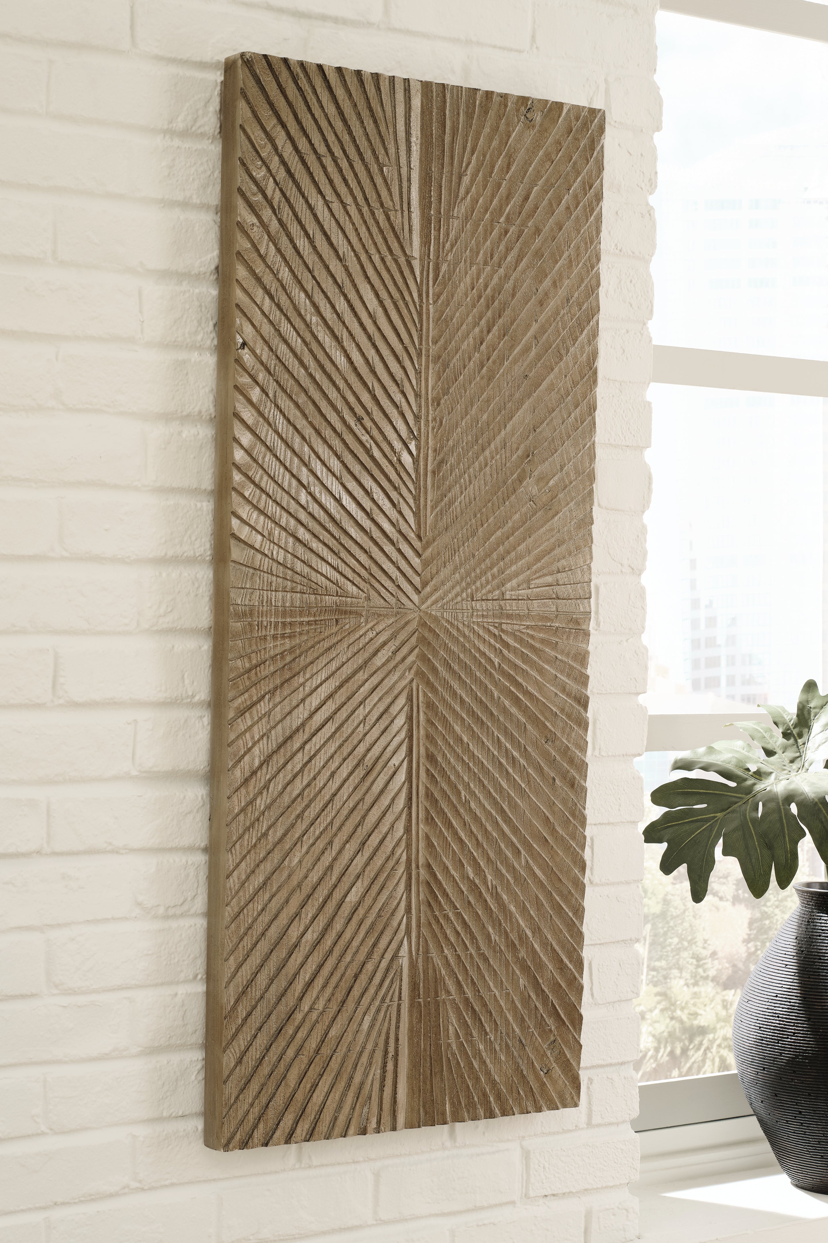 Hoover Furniture Outlet - Ashley Furniture - Lenora Wall Decor - Wall Decor / Distressed Brown - A8010280