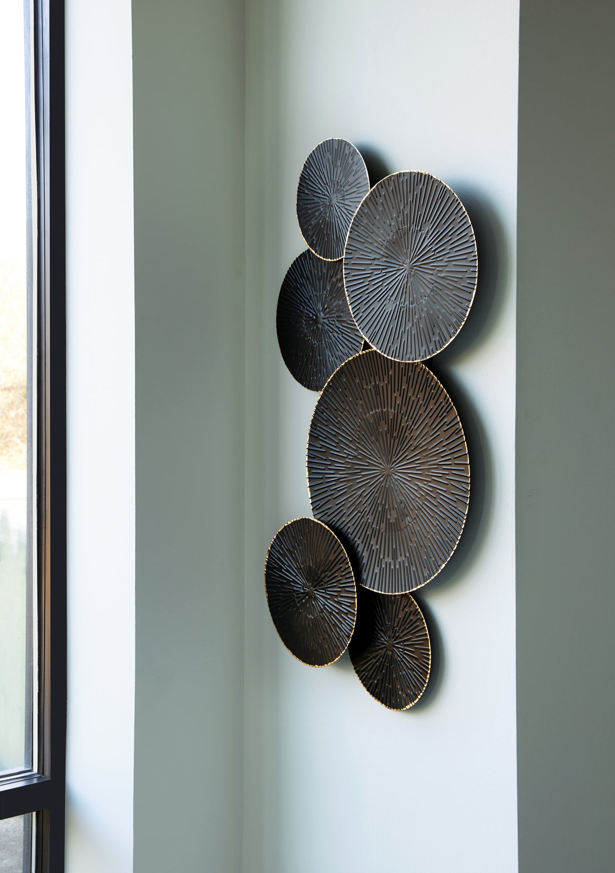Hoover Furniture Outlet - Ashley Furniture - Rhetlen Wall Decor - Wall Decor / Black/Gold Finish - A8010301