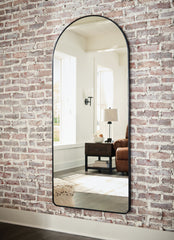 Hoover Furniture Outlet - Ashley Furniture - Sethall Floor Mirror - Floor Mirror / Black - A8010307