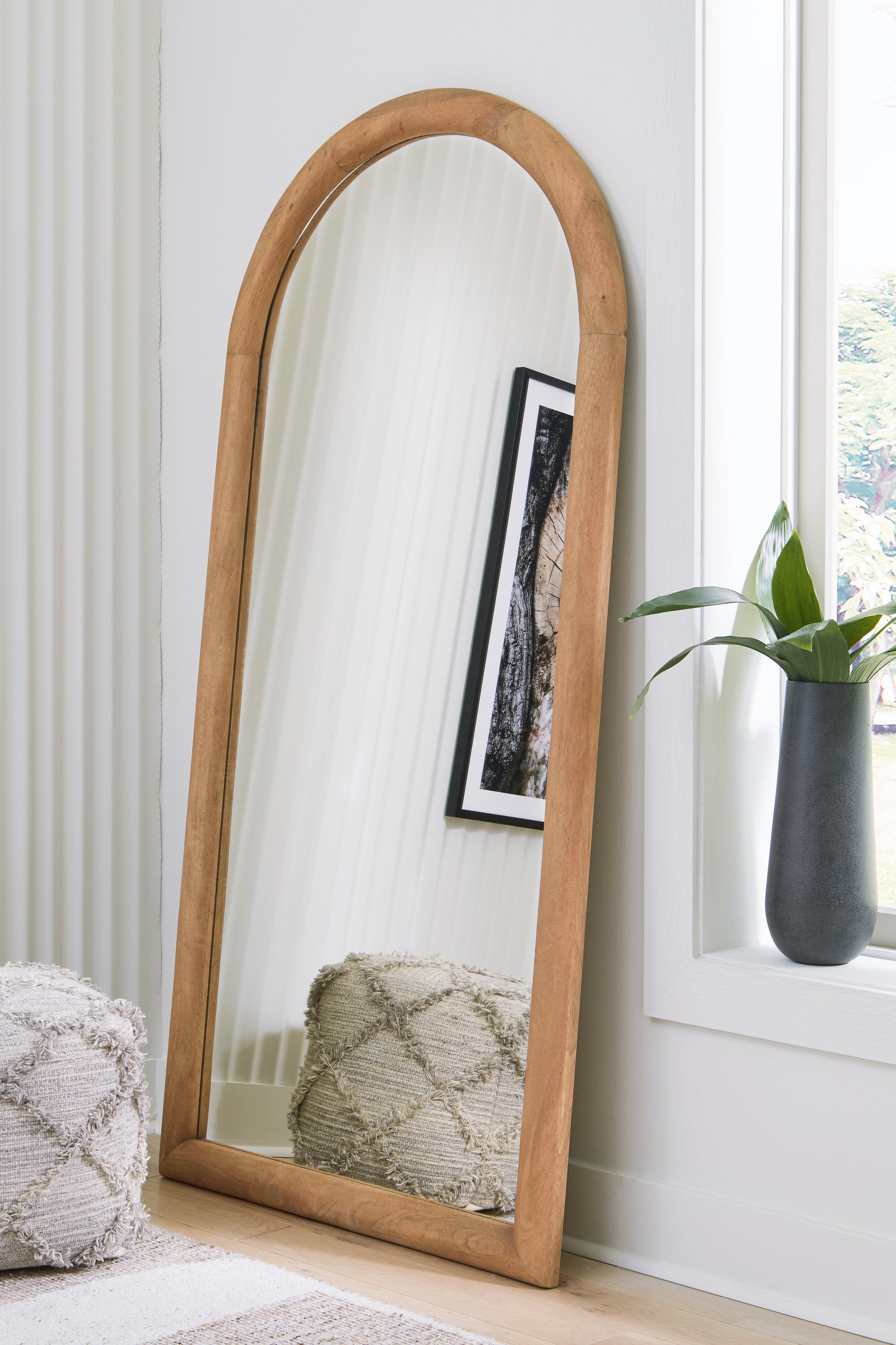 Hoover Furniture Outlet - Ashley Furniture - Dairville Floor Mirror - Floor Mirror / Brown - A8010323