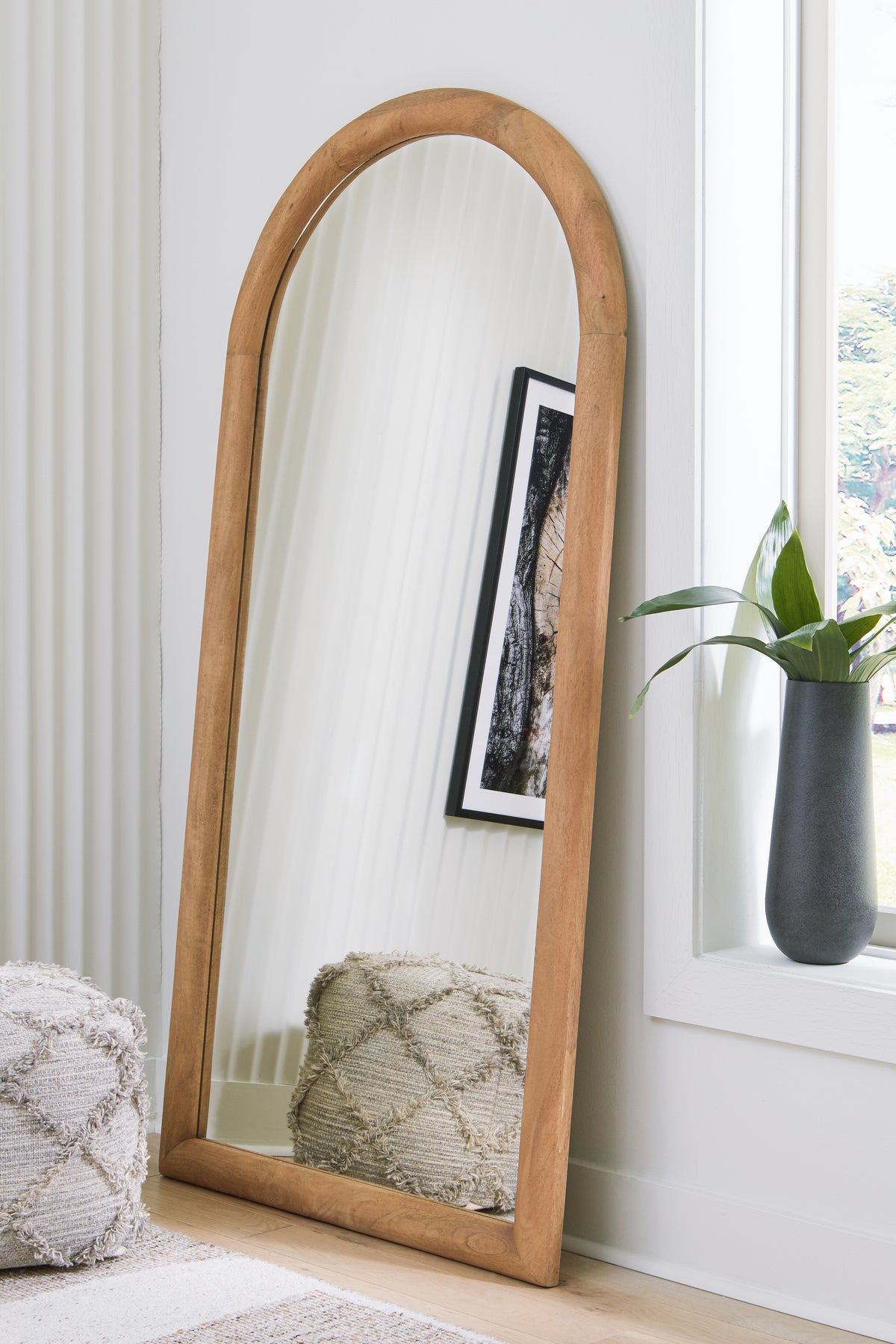 Hoover Furniture Outlet - Ashley Furniture - Dairville Floor Mirror - Floor Mirror / Brown - A8010323