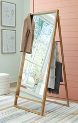 Hoover Furniture Outlet - Ashley Furniture - Devford Floor Mirror - Floor Mirror / Brown - A8010341