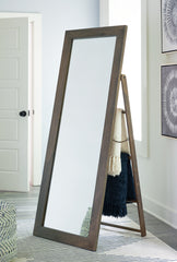 Hoover Furniture Outlet - Ashley Furniture - Dirkins Floor Mirror - Floor Mirror / Brown - A8010343