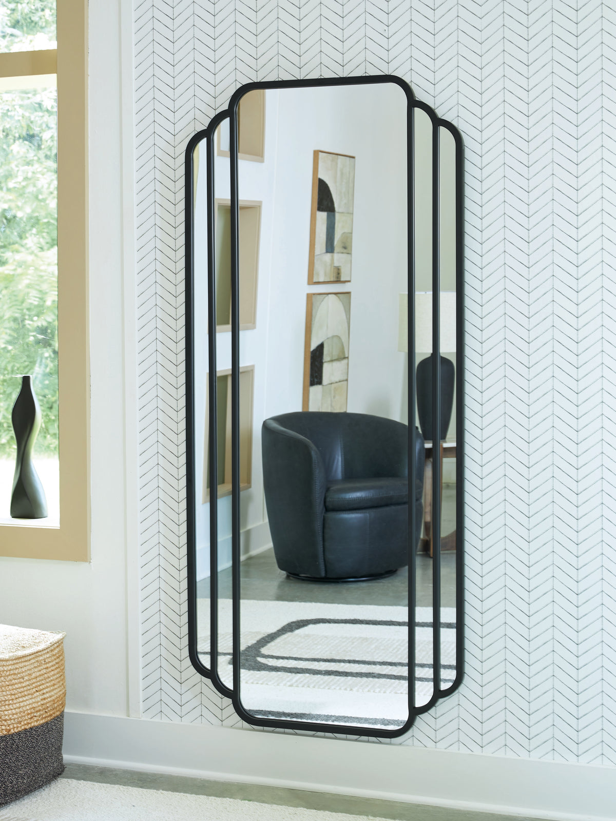 Hoover Furniture Outlet - Ashley Furniture - Antigone Floor Mirror - Floor Mirror - A8010434