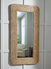 Hoover Furniture Outlet - Ashley Furniture - Norigan Floor Mirror - Floor Mirror / Natural - A8010438