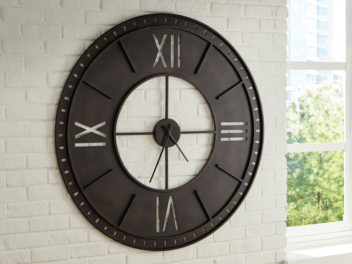 Hoover Furniture Outlet - Ashley Furniture - Lytle Wall Clock - Wall Clock - A8010453