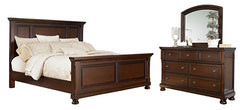 Hoover Furniture Outlet - Ashley Furniture - Porter Queen Panel Bed, Dresser and Mirror - Queen Panel Bed, Dresser and Mirror - B697B3