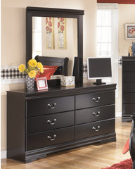 Hoover Furniture Outlet - Ashley Furniture - Huey Vineyard Dresser and Mirror - Dresser and Mirror / Black - B128B1