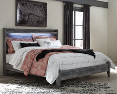 Hoover Furniture Outlet - Ashley Furniture - Baystorm King Panel Bed - King Panel Bed / Gray - B221B11