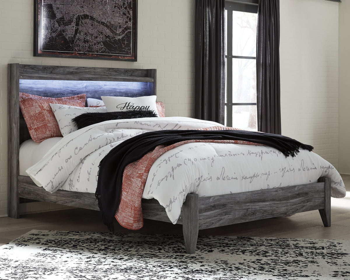 Hoover Furniture Outlet - Ashley Furniture - Baystorm Queen Panel Bed - Queen Panel Bed / Gray - B221B2