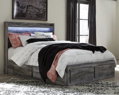 Hoover Furniture Outlet - Ashley Furniture - Baystorm Queen Panel Bed with 6 Storage Drawers - Queen Panel Bed with 6 Storage Drawers / Gray - B221B4