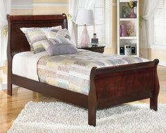 Hoover Furniture Outlet - Ashley Furniture - Alisdair Twin Sleigh Bed - Twin Sleigh Bed / Reddish Brown - B376B5