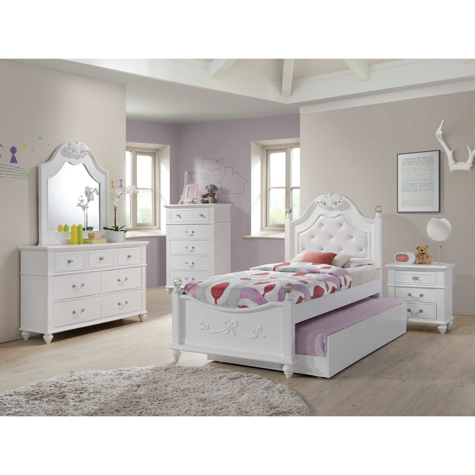 Alana Twin Platform Bed w/ Storage Trundle – SKU AN700TTB | Elements