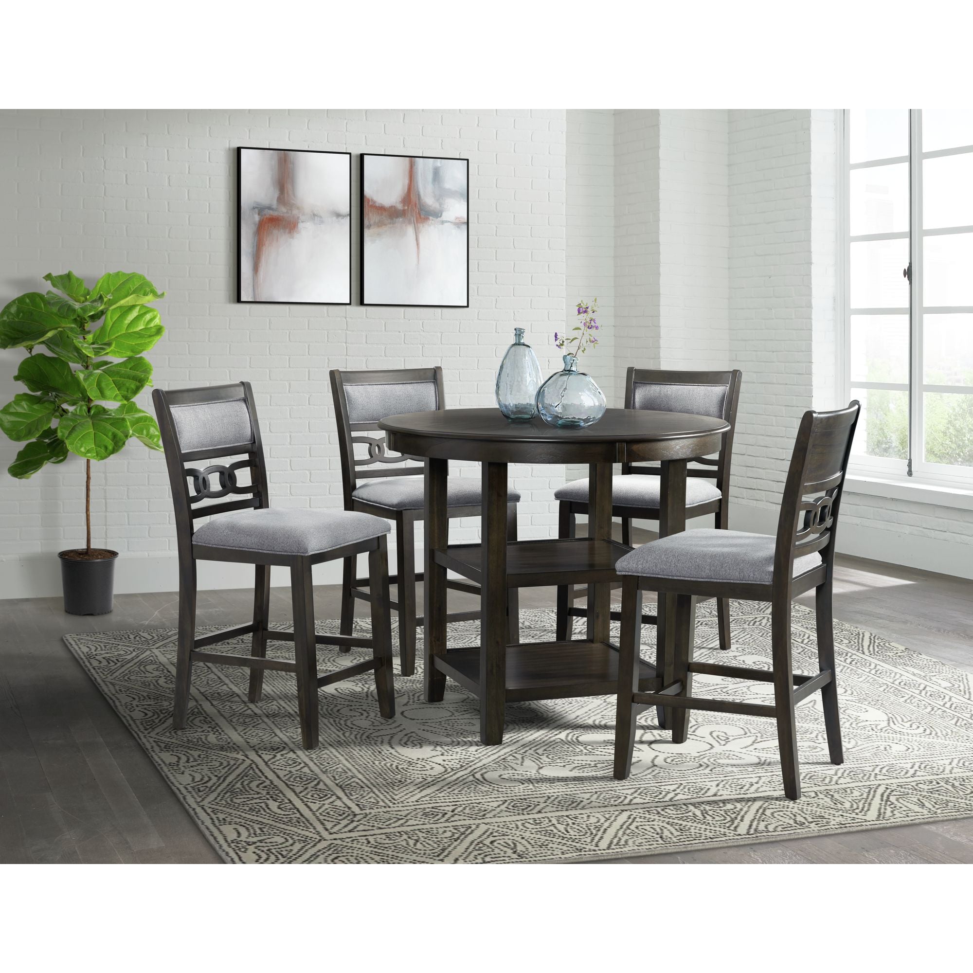 Amherst Counter Table w/Wood Leg Dark Finish – SKU DAH550CT | Elements
