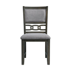 Amherst Dining Side Chair W/Fabric Cushion Side Stretcher Grey Finish (2 Per Pack)