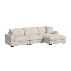 Arizona Modular RHF Chaise with 1 pillow 20" in Steno Beige