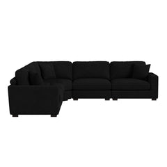 Arizona Modular RHF Armchair with 1 pillow 20" in Steno Black