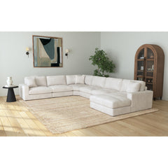 Arizona Modular Wedge with 1 pillow 20" in Steno Beige
