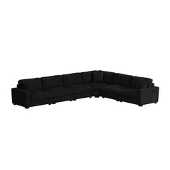 Arizona Modular Armless Chair in Steno Black