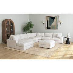 Arizona Modular LHF Chaise with 1 pillow 20" in Steno Beige