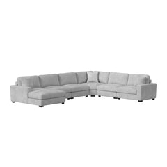 Arizona Modular LHF Chaise with 1 pillow 20" in Steno Stone