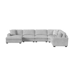 Arizona Modular LHF Chaise with 1 pillow 20" in Steno Stone
