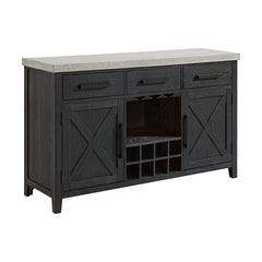Axel Server in Light Grey and Espresso