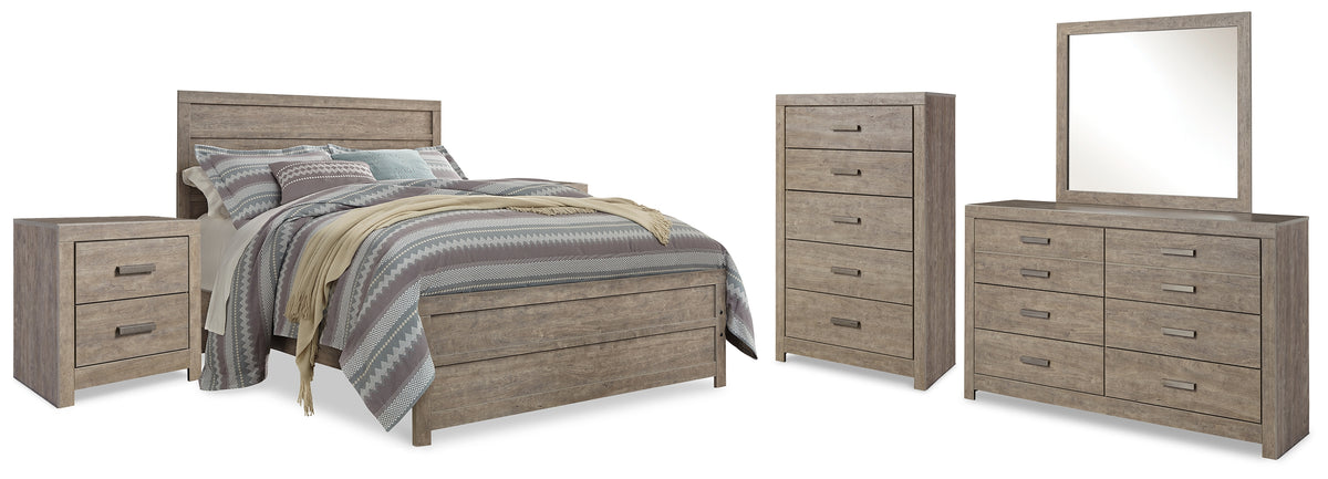 Hoover Furniture Outlet - Ashley Furniture - Culverbach Queen Panel Bed, Dresser, Mirror, Chest and 2 Nightstands - Queen Panel Bed, Dresser, Mirror, Chest and 2 Nightstands - B070B20