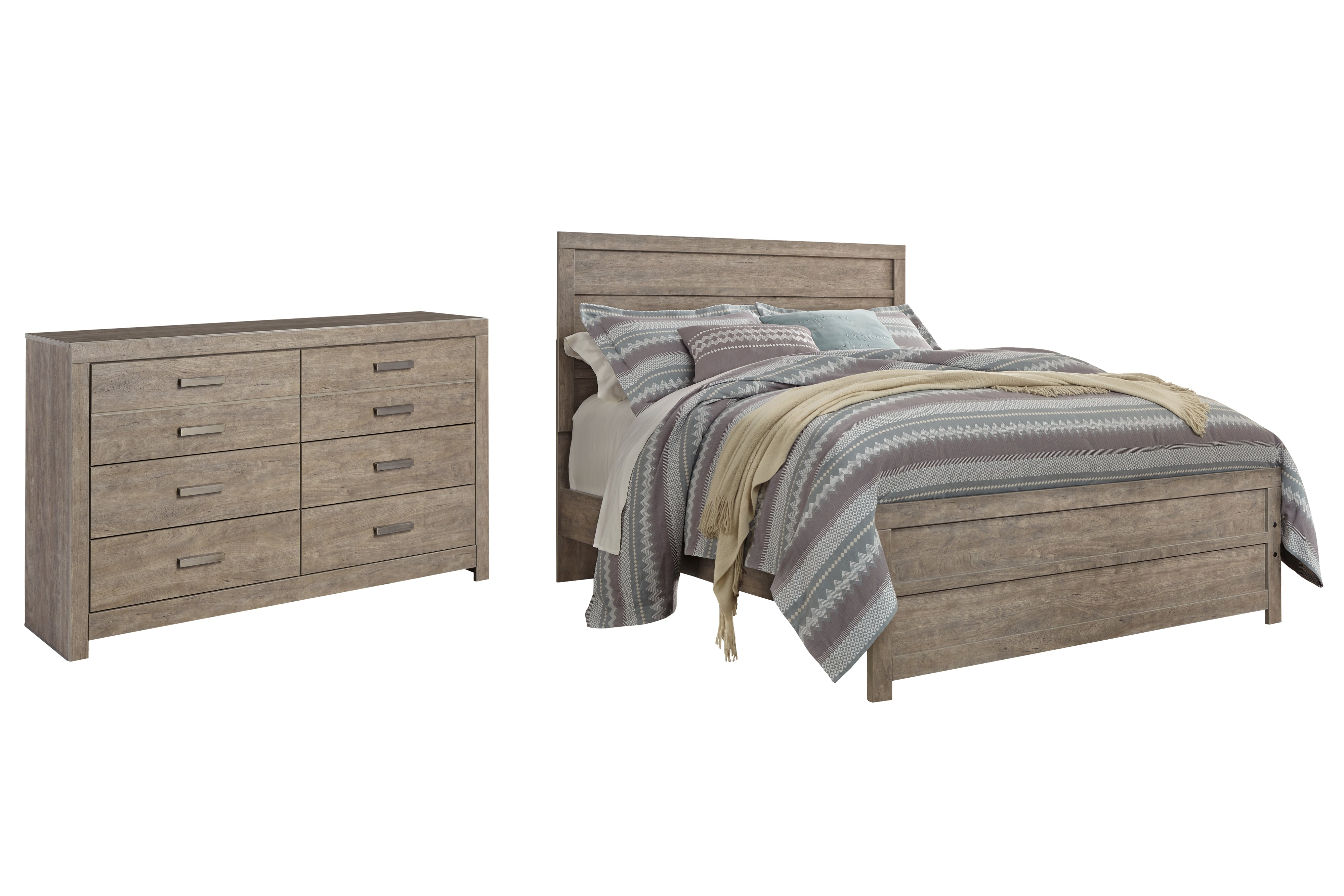 Hoover Furniture Outlet - Ashley Furniture - Culverbach Queen Panel Bed and Dresser - Queen Panel Bed and Dresser - B070B27
