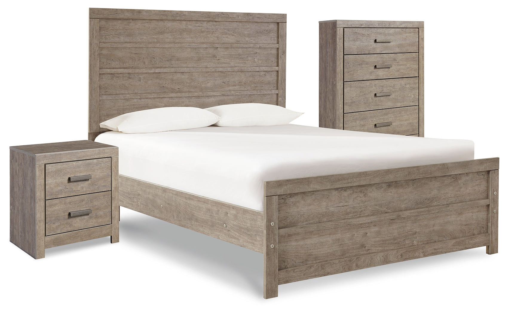 Hoover Furniture Outlet - Ashley Furniture - Culverbach Full Panel Bed with Chest of Drawers and Nightstand - Full Panel Bed with Chest of Drawers and Nightstand - B070B12