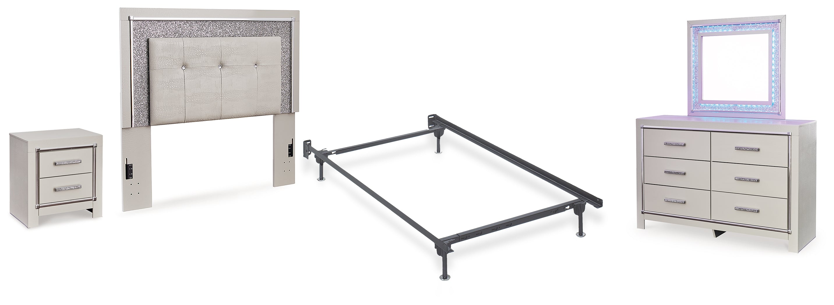 Hoover Furniture Outlet - Ashley Furniture - Zyniden Full Panel Headboard Bed, Dresser, Mirror, Chest and Nightstand - Full Panel Headboard Bed, Dresser, Mirror, Chest and Nightstand - B2114B15