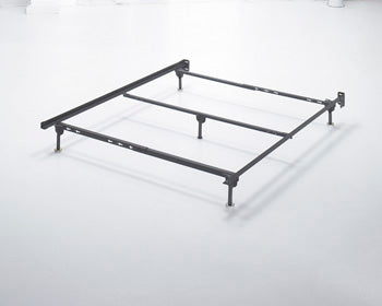 Hoover Furniture Outlet - Ashley Furniture - Platform Queen Bolt on Bed Frame - Queen Bolt on Bed Frame / Metallic - B100-31