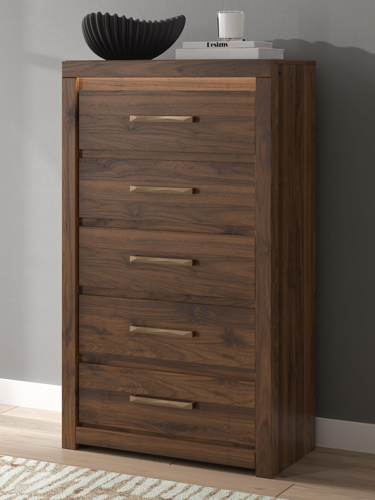 Hoover Furniture Outlet - Ashley Furniture - Janfyn Chest of Drawers - Five Drawer Chest - PCB1010-46