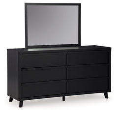 Danziar Full Panel Platform Bed, Dresser and Mirror