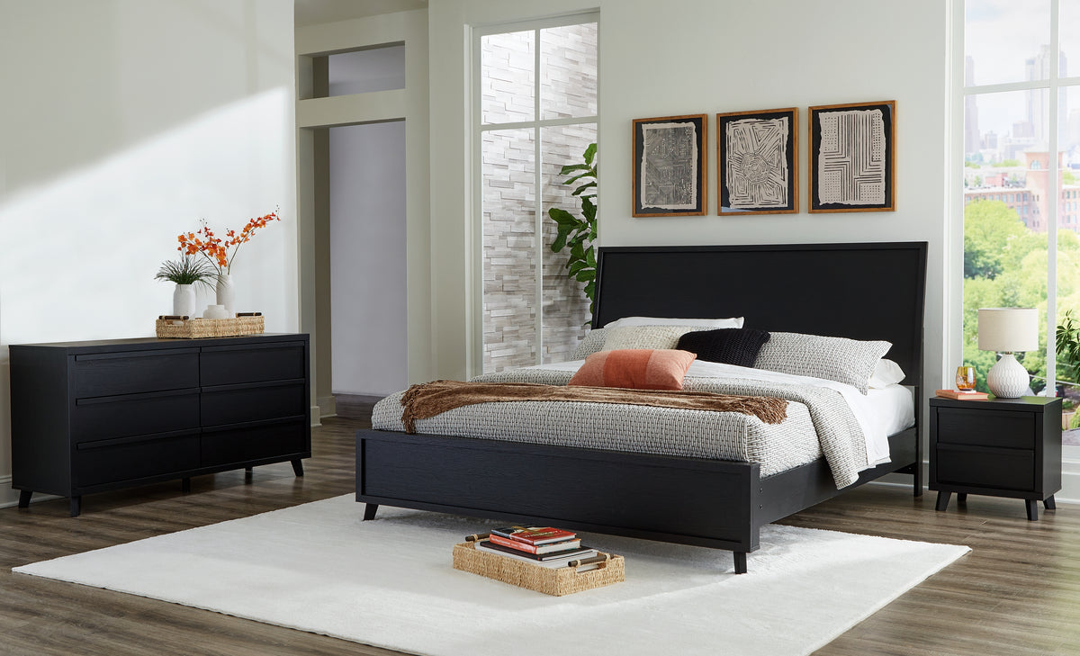 Hoover Furniture Outlet - Ashley Furniture - Danziar Queen Panel Bed, Dresser and Nightstand - Queen Panel Bed, Dresser and Nightstand - B1013B12