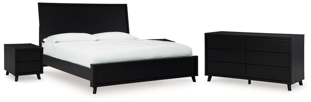 Hoover Furniture Outlet - Ashley Furniture - Danziar King Panel Bed, Dresser and 2 Nightstands - King Panel Bed, Dresser and 2 Nightstands - B1013B14